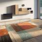 Preview: Einrichtungsbeispiel geometrischer Teppich in creme, blau und orange von heineking24